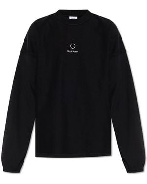 Vetements Long Sleeve Tops - Black