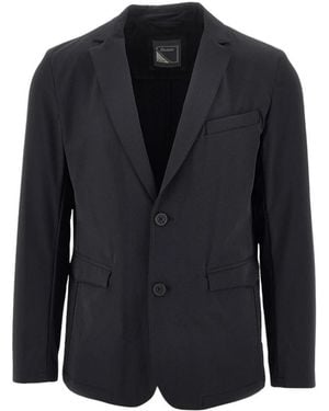 Herno Jassen ,Zwart ,Nylon Nylon Twill Single-Breasted Jacket