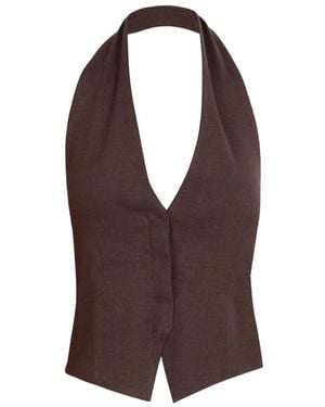 Cortana Sleeveless Tops - Marrone