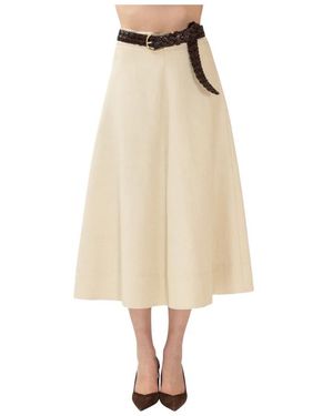 P.A.R.O.S.H. Midi Skirts - Neutro