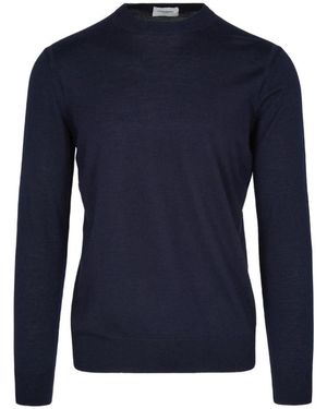 Paolo Pecora Trui Met Ronde Hals - Blauw