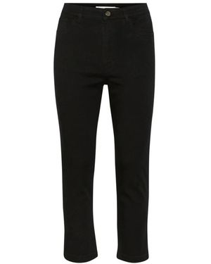 Gestuz Slim-Fit Trousers - Black