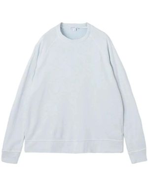 James Perse Hoodies & Sweatvesten ,Blauw ,Katoen Vintage French Terry Relaxed Sweatshirt