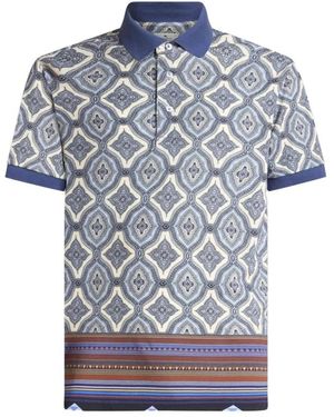 Etro Geometrisches Poloshirt - Blau
