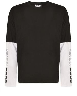 Gcds Long Sleeve T-Shirts - Black