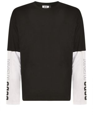 Gcds Wear Printed Longsleeves T-Shirt - Schwarz