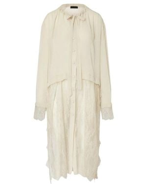 Liu Jo Overhemden ,Lange Blouse Met Kanten Details - Naturel