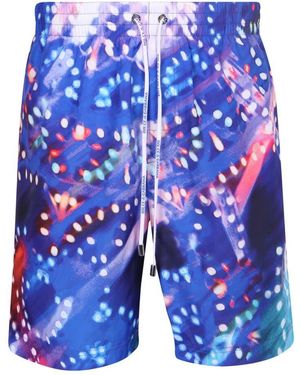 Dolce & Gabbana Luminarie print swim shorts - Blau