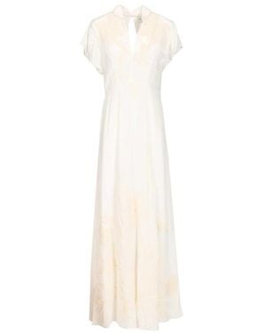 forte_forte Iris Samtkleid - Weiß