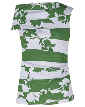 Dries Van Noten Hunray Katoenen Top - Groen