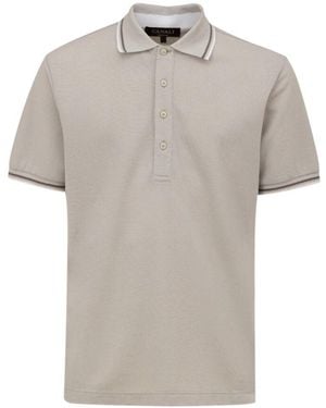 Canali Kurzarm-poloshirt grau