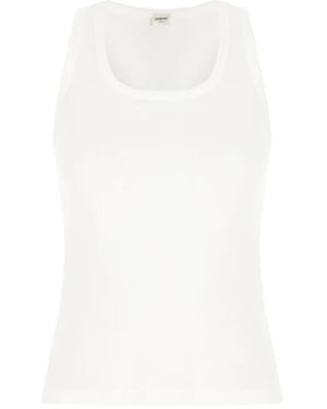 Saint Laurent Sleeveless Tops - White