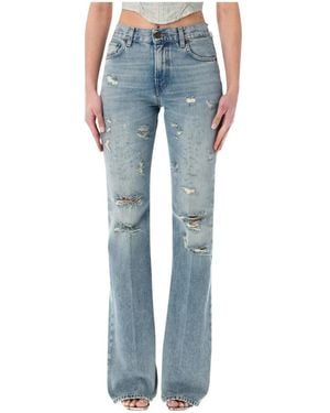 Haikure Boot-Cut Jeans - Blue