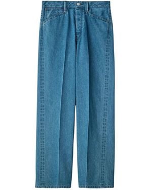 Lemaire Jeans ,Blauw ,Katoen Straight Leg 5-Pocket Jeans