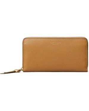 Tory Burch Accessoires ,Bruin ,Leer Romy Zip Continental Portemonnee