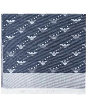Armani Logo Schal - Blau