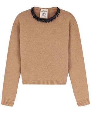 Semicouture Round-Neck Knitwear - Neutro
