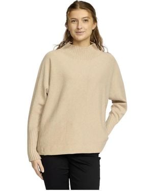 2-Biz Sand Strickpullover Bluse - Natur