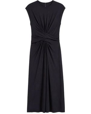 Vince Jersey Wickelkleid Midi - Blau
