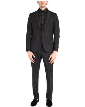 Daniele Alessandrini Single Breasted Suits - Black