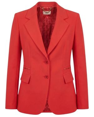 Elisabetta Franchi Jassen ,Rood ,Polyester Giacca