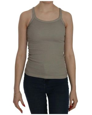 Pink Memories Sleeveless Tops - Grey