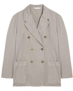 Palm Angels Doppelreihiger Mantel - Grau