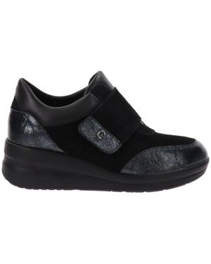 Cinzia Soft Leder sneakers für frauen - Schwarz