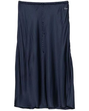 KENZO Rokken ,Blauw ,Midi-Rok Met Trekkoord En Logoplaatje