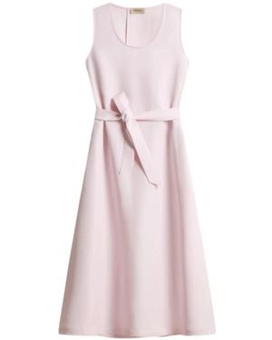 Woolrich Kleedjes ,Paars ,Linnen Lyocell Linnen Tank Jurk - Roze