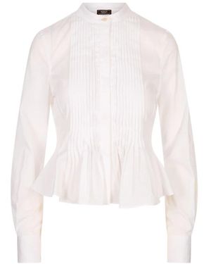 McQueen Overhemden ,Wit ,Katoen Peplum Shirt