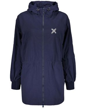 KENZO Kapuzenjacke Aus Technischem Stoff Mit Taschen - Blau