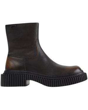 Camper Schoenen ,Zwart ,Leer Pix Berlin Enkellaarsjes