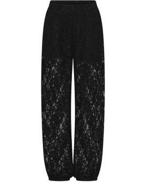 Bruuns Bazaar Broeken ,Zwart ,Polyester Lacio Bblace Pants