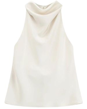 Imperial Sleeveless Tops - White