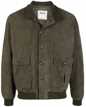 Valstar Jassen ,Groen ,Wol Ino High Neck Suede Jacket