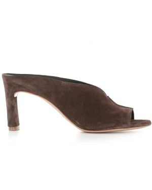 Roberto Del Carlo Heeled Mules - Brown