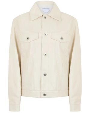 Bottega Veneta Leren Jas - Naturel