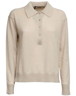 Max Mara Rundhals-Strickware - Natur