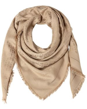 BOSS Accessoires ,Katoen Monogram Sjaal - Naturel
