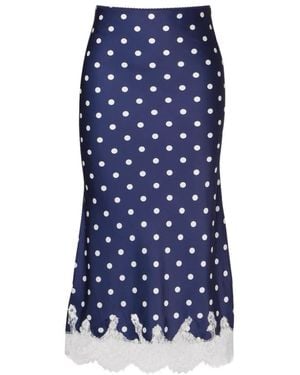 Self-Portrait Midi Skirts - Blu