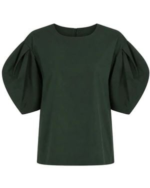 Max Mara T-Shirt Met Pofmouwen - Groen