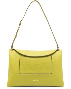 Wandler Groene Leren Crossbody Tas - Geel