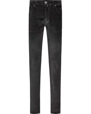 Jacob Cohen Jeans ,Grijs ,Katoen Pantalones Pana Corte Regular Slim - Zwart