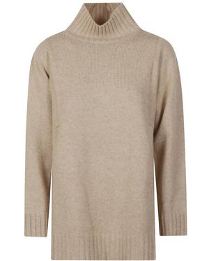 Max Mara Truien & Vesten ,Kasjmier Aceti Oversized Turtleneck - Naturel