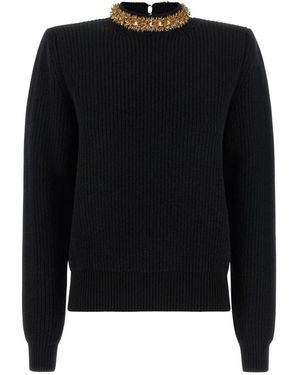 Balmain Round-Neck Knitwear - Nero