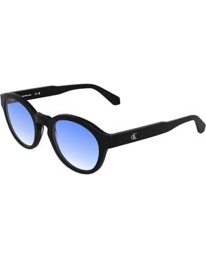 Calvin Klein Runde Sonnenbrille - Blau