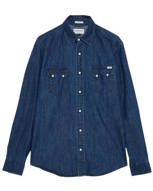 Roy Rogers Denim Shirts - Blu