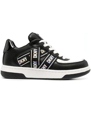 DKNY Schoenen ,Veelkleurig ,Leer Multicoloured Veterschoenen Voor Vrouwen - Zwart