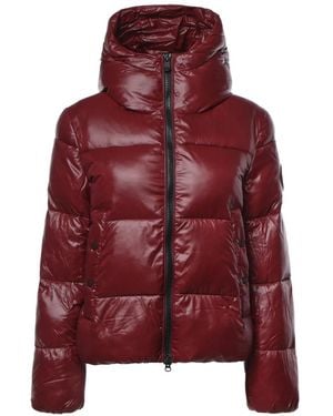 Save The Duck Gewatteerde Jas Met Capuchon - Rood